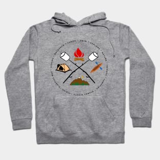 Campground Bonfire Marshmallow Rowboat Oar Lodge. Hoodie